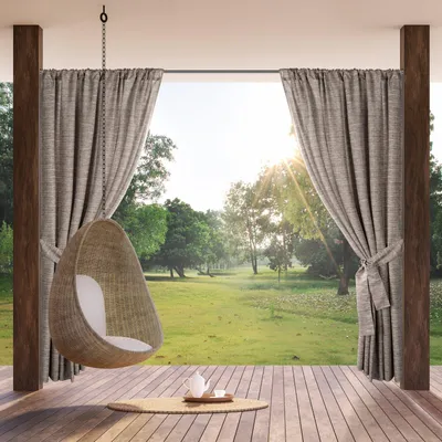 Produktbild von Wasserfester Terassenvorhang GARTEN 10 155X200 Stangendurchzug