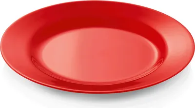 Produktbild von 24x Teller flach Ø 23 cm Melamin rot bruchfest