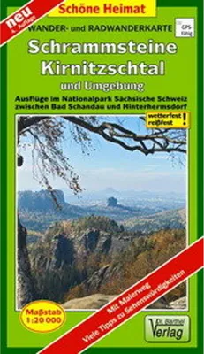 Obrázok produktu pre Turistická a cyklistická mapa Schrammsteine, Kirnitzschtal a okolie 1 : 20 000
