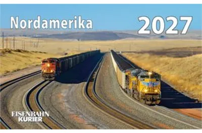 Obrázek produktu pro Kalender 2027: Eisenbahnfaszination Nordamerika – Mächtige Güterzüge und legendäre Lokomotiven