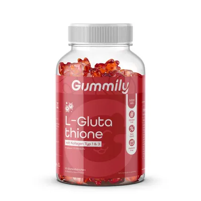 Image de Gummily® Premium L-Glutathione Gommes avec Collagène Type 1 & 3 - Hautement dosé - 13 nutriments au total - Sans gélatine - 60 pièces - Non OGM