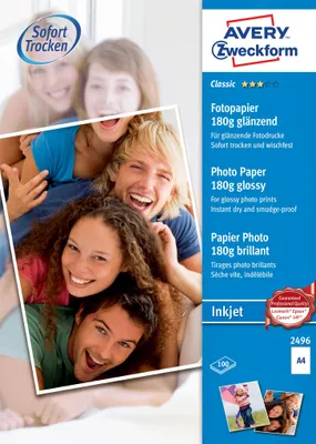 Zdjęcie produktu dla AVERY ZWECKFORM Fotopapier "Classic Inkjet" 2496 665996 4004182024966