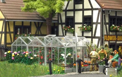 Produktbild von Busch 1400 - 1/87 / H0 Zwei Gewächshäuser - Neu