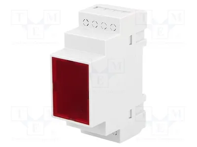 Image de 1 x Boîtier : pour rail DIN. Dimensions : X : 35 mm, Y : 90 mm, Z : 65 mm. Matériau : polystyrène, couleur : gris. Référence : Z106JFCZ PS G