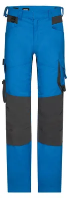 Produktbild von DASSY® Dynax Next Stretch-Arbeitshose, D-FX Flex, GRS recycelt, Dreifachstretch, EN 14404, Adjusted Fit, Art. 201159 azurblau/anthrazitgrau 58 STANDARD