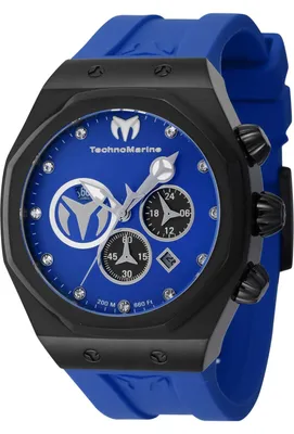 Obrázok produktu pre TechnoMarine Reef TM-523001 Pánske Hodinky - Quartz Hnací Mechanizmus - Nerezová Oceľ s Modrým Ciferníkom - 45 mm