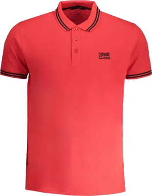 Produktbild von Cavalli Class Herren-T-Shirt mit Kragen Teartske rot XXL