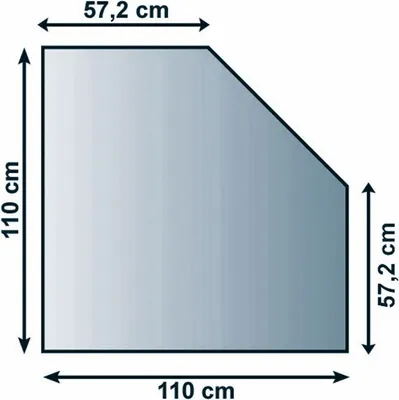 Produktbild von Glasbodenplatte 6mm dick 110cm x 110cm, glasklar