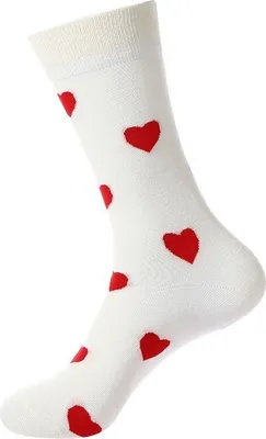Produktbild von Musthaves – Socks / Socken Uni – Einheitsgröße Gr. 38 -43 - Hearts / White, red - Herzen