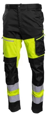 Produktbild von Warnschutzhose Herren gelb Gr. L Högert Technik, EN ISO 20471 Klasse 1, reflektierend – GREG Arbeitshose Warnkleidung