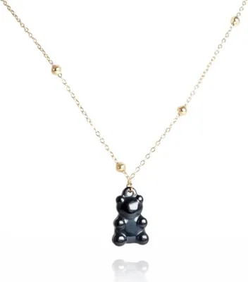 Produktbild von 14k vergoldetes Edelstahlcollier, goldglänzend, Kettenlänge 41 + 1,5 + 5 cm Fassung