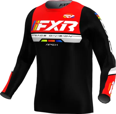 Productafbeelding van FXR Apex jeugd motorcross shirt, zwart/rood/wit, maat XL
