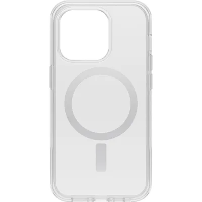 A clear, studio shot of a transparent phone case.