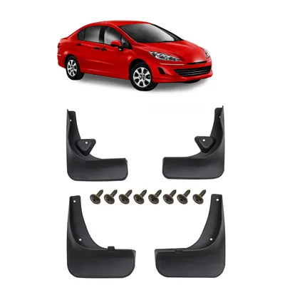 Produktbild von HERSTMOTO Schmutzfänger, 4er-Set Schmutzfänger-Kit Spritzschutz Schmutzfänger mit Befestigungssatz, passend für Peugeot 408 2010-2014