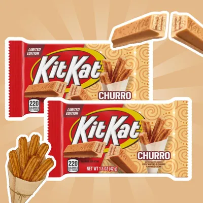 Produktbild von 2x Kit Kat Churro – Schokoladenriegel mit Churro-Geschmack, 2x42g