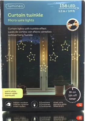 Produktbild von Lumineo LED Lichtvorhang  silber/ warmes weiss 120x120x60cm
