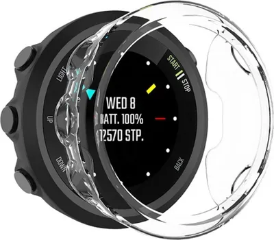 Immagine prodotto di Custodia subtel TPU compatibile con Garmin Forerunner 45 protezione, bumper per smartwatch bracciale fitness, Trasparente, assorbe urti, evita danni e costose riparazioni