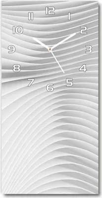 Produktbild von Wanduhr aus Glas – 30x60 cm - Glasbild - Glasuhr - Gehärtetes Glas -Abstraktionslinien
