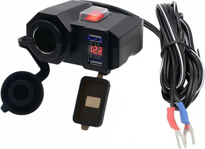 Produktbild von D74C Bolwins Motorrad Wasserdicht Zigarettenanzünder 2x USB Steckdose Ladegerät 5V /2,1A