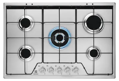 Produktbild von Electrolux KGS7534SX, Edelstahl, Integriert, 75 cm, Gaskochfeld, Edelstahl, 5 Zone(n)