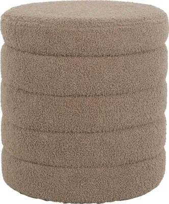Produktbild von sweeek - Hocker mit Stauraum und Bouclé-Bezug - Taupe