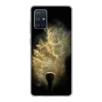 Produktbild von MuchoWow® Handyhülle Schutzhülle Hülle für Samsung Galaxy A51 5G Goldpulver auf schwarzem Hintergrund Silikon Softcase Handy Hülle - Abbildung