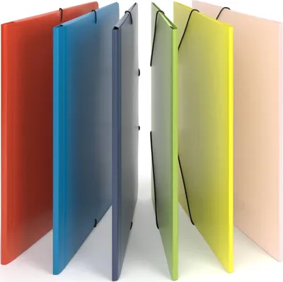 Produktbild von ACROPAQ - 6 x Sammelmappe A4 - Dokumentenbox mit Gummizugverschluss, Pastell, 2 cm Rückenbreite - Schulsachen aesthetic, Dokumentenmappe, Archivbox, Heftbox - Sommer