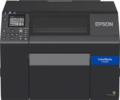 Produktbild von Epson ColorWorks C6500Ae (MK), Tintenstrahl, 1200 x 1200 DPI, 85 mm/sek, Farbe, Kabelgebunden, Schwarz