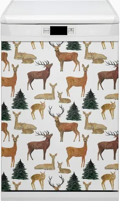 Produktbild von Magnet Folie für Geschirrspüler Magnete  Geschirrspüle Magnet für Spülmaschine 45x80 cm Dekor - Wildhirsch