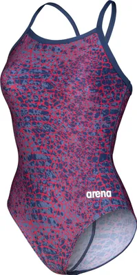 Produktbild von arena Snakeskin Lightdrop-Back Badeanzug für Damen, Farbe:Rot, Größe:36