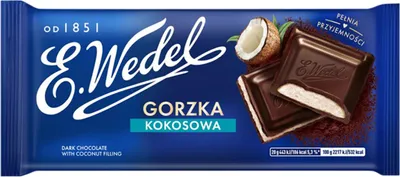 Obrázek produktu pro Wedel Hořká čokoláda s kokosem 100 g