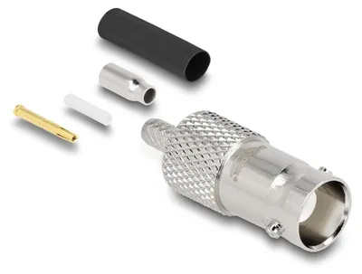 Produktbild von BNC Buchse zum Crimpen RG-174 / RG-316 mit Schrumpfschlauch