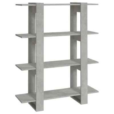 Obrázok produktu pre vidaXL Regál na knihy / Rozdeľovač izieb Betónová sivá 100x30x123,5 cm