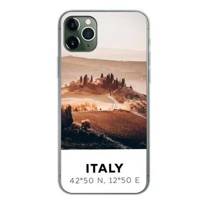 Produktbild von MuchoWow® Handyhülle Schutzhülle Hülle für iPhone 11 Pro Max Toskana - Italien - Sommer Silikon Softcase Handy Hülle - Schutz