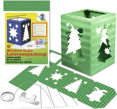 Produktbild von Laternenpackung 13,5x18cm Weihnachten dunkelgrün
