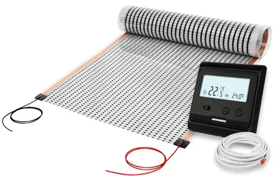 Productafbeelding van Verwarmingsfolie - Koolstof - 130 W - 3 m - Met thermostaat - 12 V