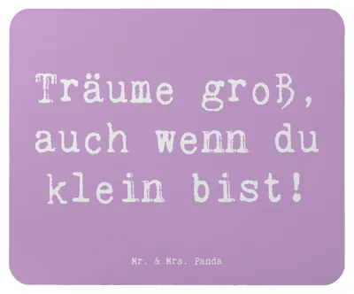 Produktbild von Mr. & Mrs. Panda Mauspad Spruch Alleine schlafen lernen - Lavendeltraum - Geschenk, Vertrauem, pc mousepad, Zuversicht, Träume groß, Trost, laptop, Unterstützung, Kinder