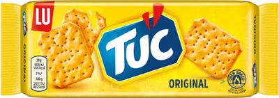 Produktbild von TUC Cracker Original Salzgebäck 3er Pack (3x100g Packung) + usy Block