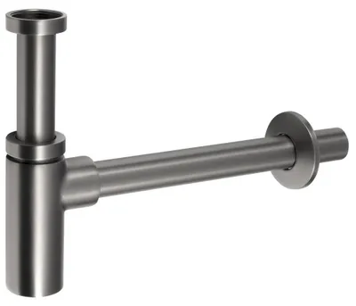 Produktbild von Waschtisch-Siphon 5/4", Ablauf 32mm, Rund, Gun metal