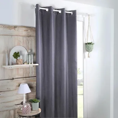 Obrázek produktu pro STOF | Záclony - COPENHAGUE - 140x260 cm - Stříbrná - Poloprůhledná - Elegantní design pro obývací pokoje