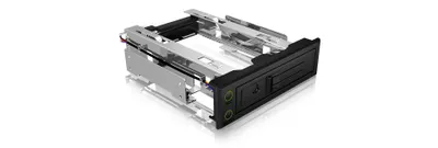 Produktbild von ICY BOX IB-166SSK-B, Wechselrahmen, 1x 3,5" SATA I/II/III oder SAS II HDD zu 1x SATA Host, EasySwap trägerlos, Stahl + Plastik, abschließbar,schwarz