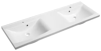 Immagine prodotto di Sapho Lucia - Lavello doppio 1500x480 mm, con troppopieno, 2 fori per rubinetteria, bianco 50154