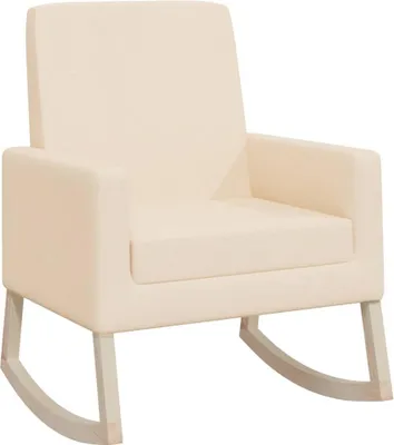 Produktbild von vidaXL Schaukelstuhl Creme Stoff