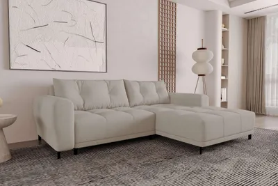 Produktbild von 99rooms Massimo Ecksofa Strukturstoff NEVE Beige mit Schlaffunktion Rechts
