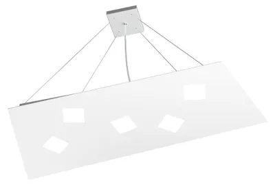 Image de Suspension Moderne Note Métal Blanc 5 Lumières Gx53