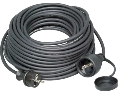 Obrázok produktu pre Kopp predlžovací kábel s ochranným kontaktom, gumová zástrčka/konektor/kábel, 25 m