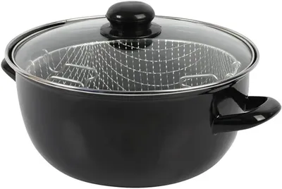 Produktbild von Traditionelle Fritteisen aus Edelstahl - Ø 20 cm - Schwarz