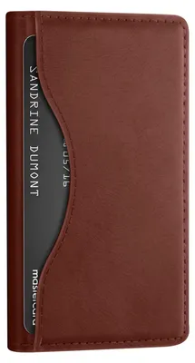 Immagine prodotto di Avizar, portafoglio magnetico MagSafe per iPhone, pieghevole 3 volte, con 5 scomparti e supporto, color marrone