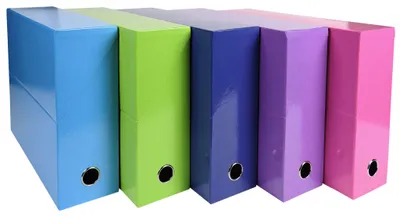 Produktbild von Exacompta Transferbox Rücken 90mm Iderama Farben sortiert