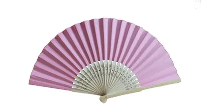 Produktbild von 423, 1 Stk. Hand- Deko-Fächer Hochzeitsfächer Papier pink rosa klein 37x21x2,5cm